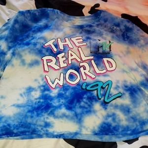 Mtv cropped tee shirt